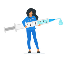 Medical vector concept of the vaccination campaign