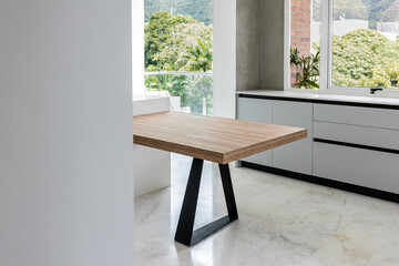 table and chairs in the kitchen