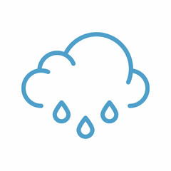 rainy weather line art vector icon