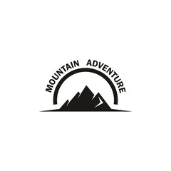 Fototapeta na wymiar simple mountain illustration icon logo