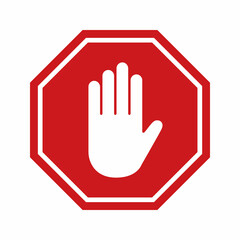 adblock sign vector icon