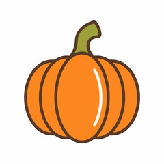 pumpkin squash flat icon vector