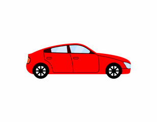 Fototapeta na wymiar sport car flat vector graphic illustration