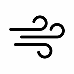 blowing wind sign vector icon