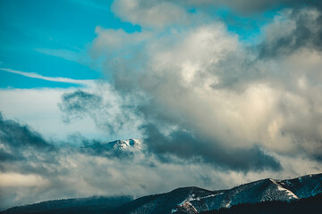 Tatra Mountains in Poland, View in Cloudy November Day.