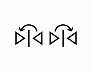 flip right and left vector icon