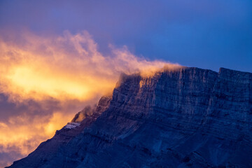 Sunrise over Mount Rundle in Banff, Alberta, Canada
