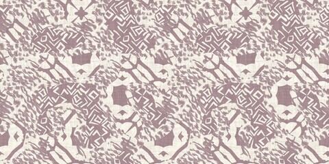 Seamless two tone hand drawn brushed effect pattern border swatch. High quality illustration. Collage of minimal drawings arranged in a seamless pattern with fabric texture overlay. Rough scribble.