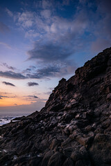 Felsen bei Sonnenuntergang