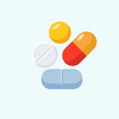 Pill and tablet vector illustration