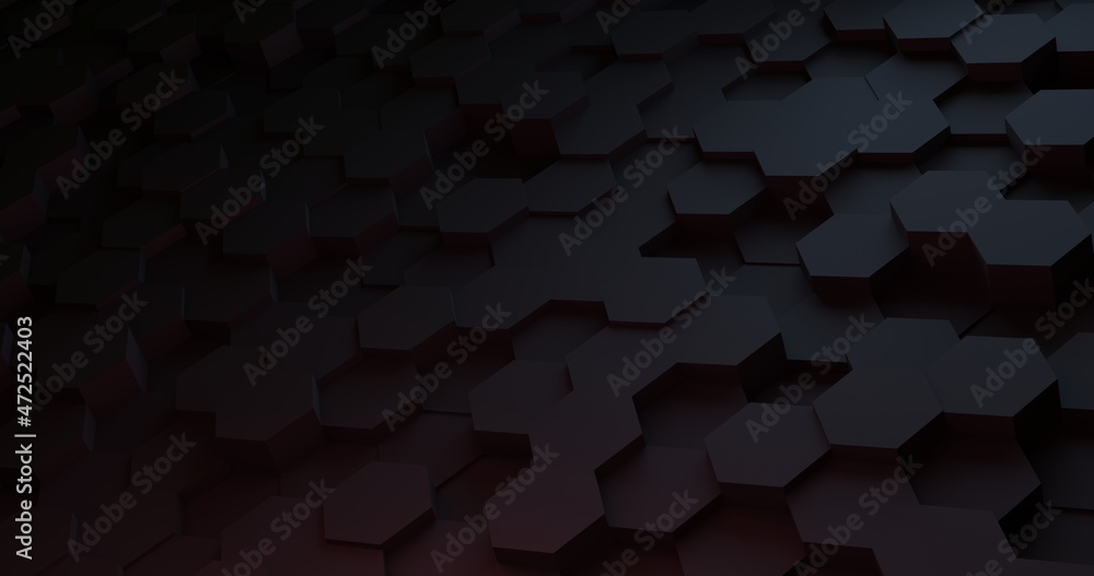 Poster abstract modern hexagonal red black background design. geometric abstract background with hexagons. 