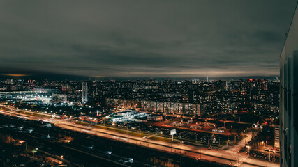  view of the city at night