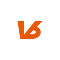 letter vb linked dimple geometric logo vector