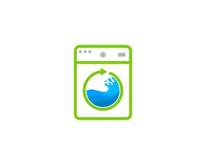 Washing machine with arrow rotation in the middle