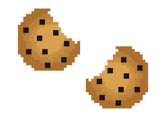 cookie illustration with pixel theme