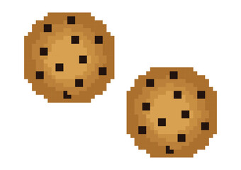cookie illustration with pixel theme