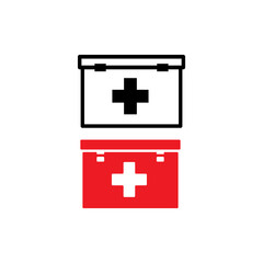 First aid box icon vector illustration