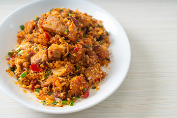 roasted crispy belly pork with salt and chili