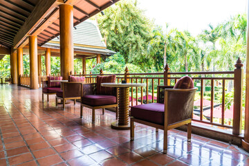 table table and chair on balcony