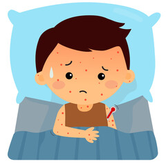 a child has smallpox