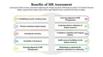 Infographic presentation template of HR Assessment.