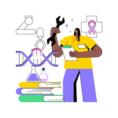 Gene therapy abstract concept vector illustration. Genetic cancer treatment, genes transfer therapy, regenerative medicine, experimental approach in oncology, prevent disease abstract metaphor.