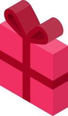 Obraz premium スケジュール管理に使えるシンプルな左面法アイソメトリックスタイルのプレゼントボックスのアイコン 