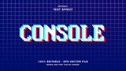 Console Pixel editable text effect