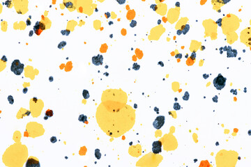 Creative background with black and yellow crayon art