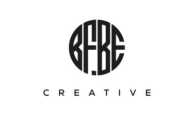 Letters BFBE creative circle logo design vector, 4 letters logo