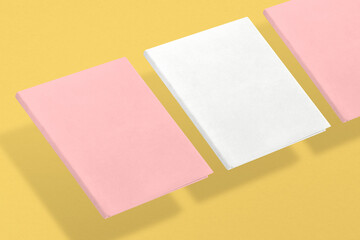 White book cover in minimal style with design space