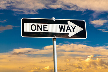 One way sign in New York
