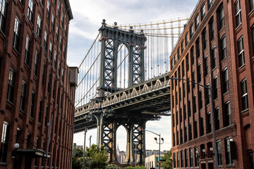 Plakat Manhattan Bridge in New York, NY, USA