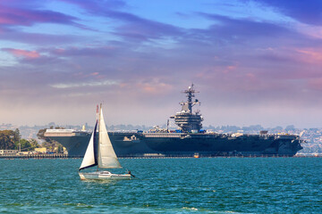 Nuclear aircraft carrier in San Diego