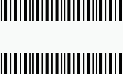 white background with black stripes on top and bottom