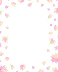 Fototapeta na wymiar かわいい桜の背景イラスト