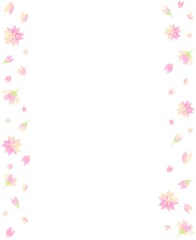 Obraz na płótnie Canvas 美しい桜の花のフレーム素材