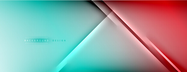 Abstract background. Shadow lines on bright shiny gradient background.