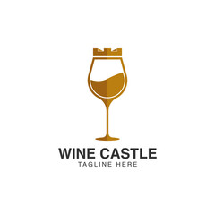 Wine Castle Logo Design Template
