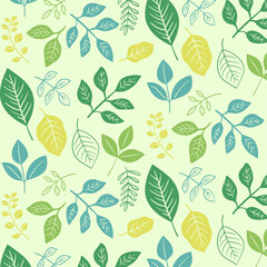 葉っぱのイラストの柄