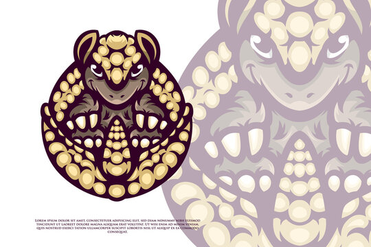 Cute armadilo logo or drawing
