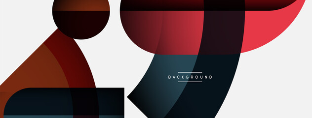 Trendy shapes, color minimal design composition, lines and shadows for wallpaper banner background or landing page