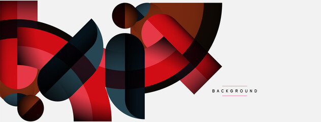 Obraz premium Trendy shapes, color minimal design composition, lines and shadows for wallpaper banner background or landing page