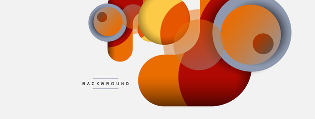 Circle and round shapes abstract background. Vector illustration for wallpaper banner background or landing page