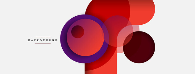 Creative geometric wallpaper. Minimal abstract background. Circles composition vector illustration for wallpaper banner background or landing page