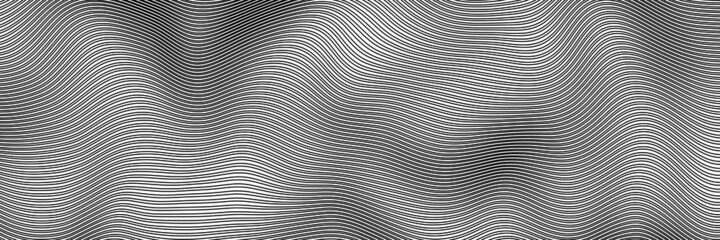 Abstract geometric background, curved lines, shades of gray. Vector design.	