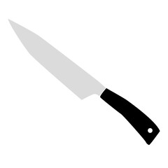Kitchen knife icon on white background. knife sign. chef's kitchen knife symbol. flat style.