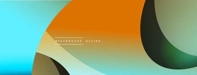 Creative geometric wallpaper. Minimal abstract background. Circle and wave composition vector illustration for wallpaper banner background or landing page