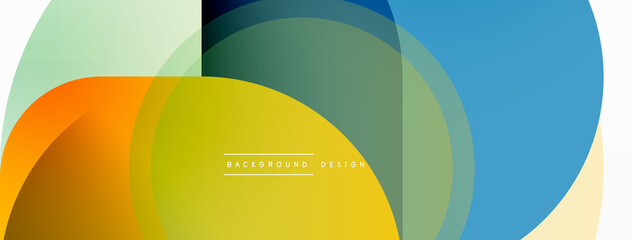 Fototapeta premium Creative geometric wallpaper. Minimal circle triangle and square line abstract background. Vector illustration for wallpaper banner background or landing page