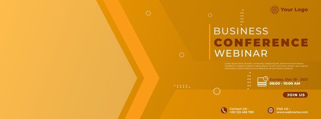 Modern business banner template design for webinar, marketing, online class program, etc